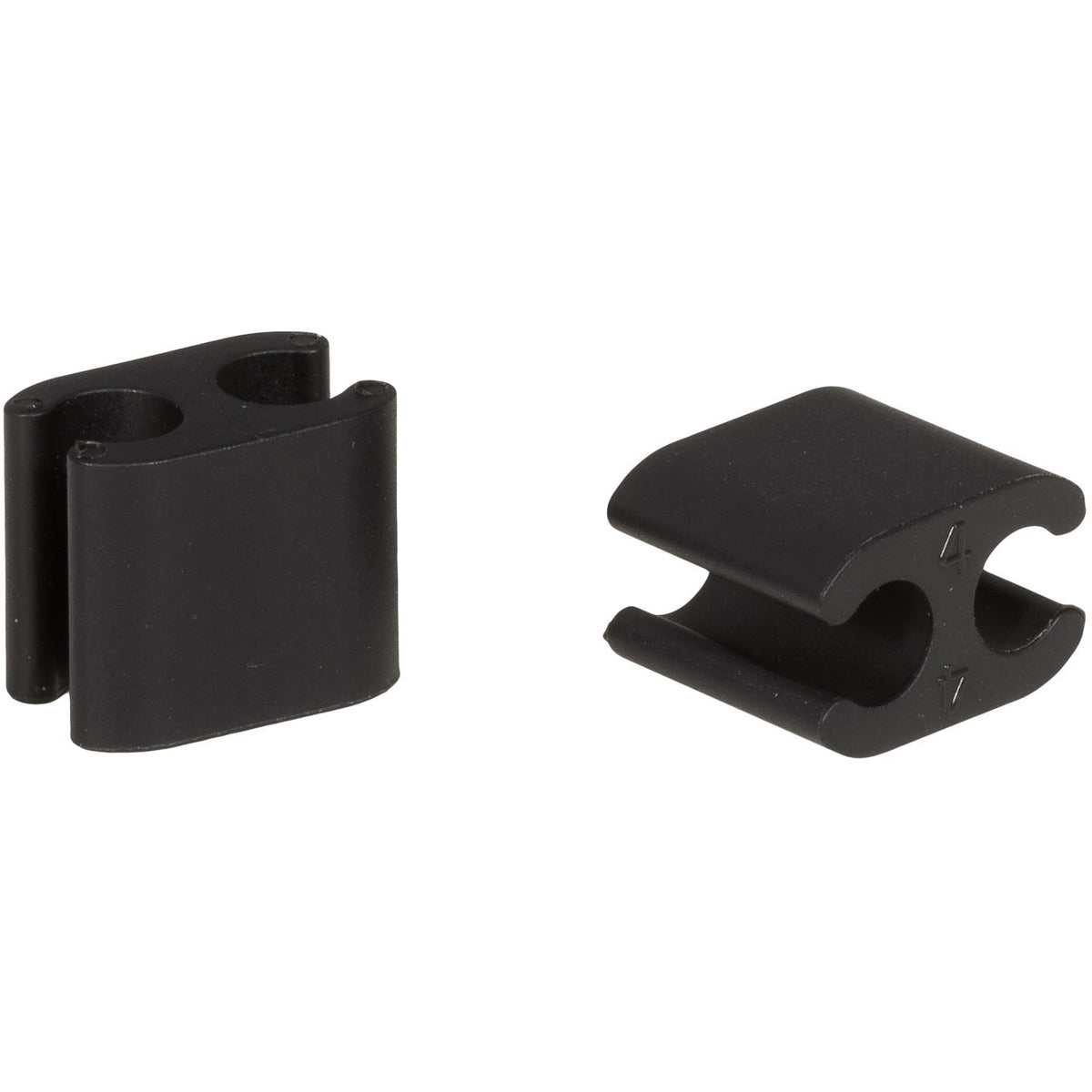 Elvedes Cable Clips Duo PVC 4,1 mm + 5,0 mm de noir (50 pièces)
