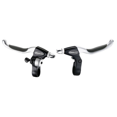 TEKTRO CL530TS+CL533RT Poignée de frein Rollerbrake 4 doigts noir satiné avec cloche (emballage pendentif)