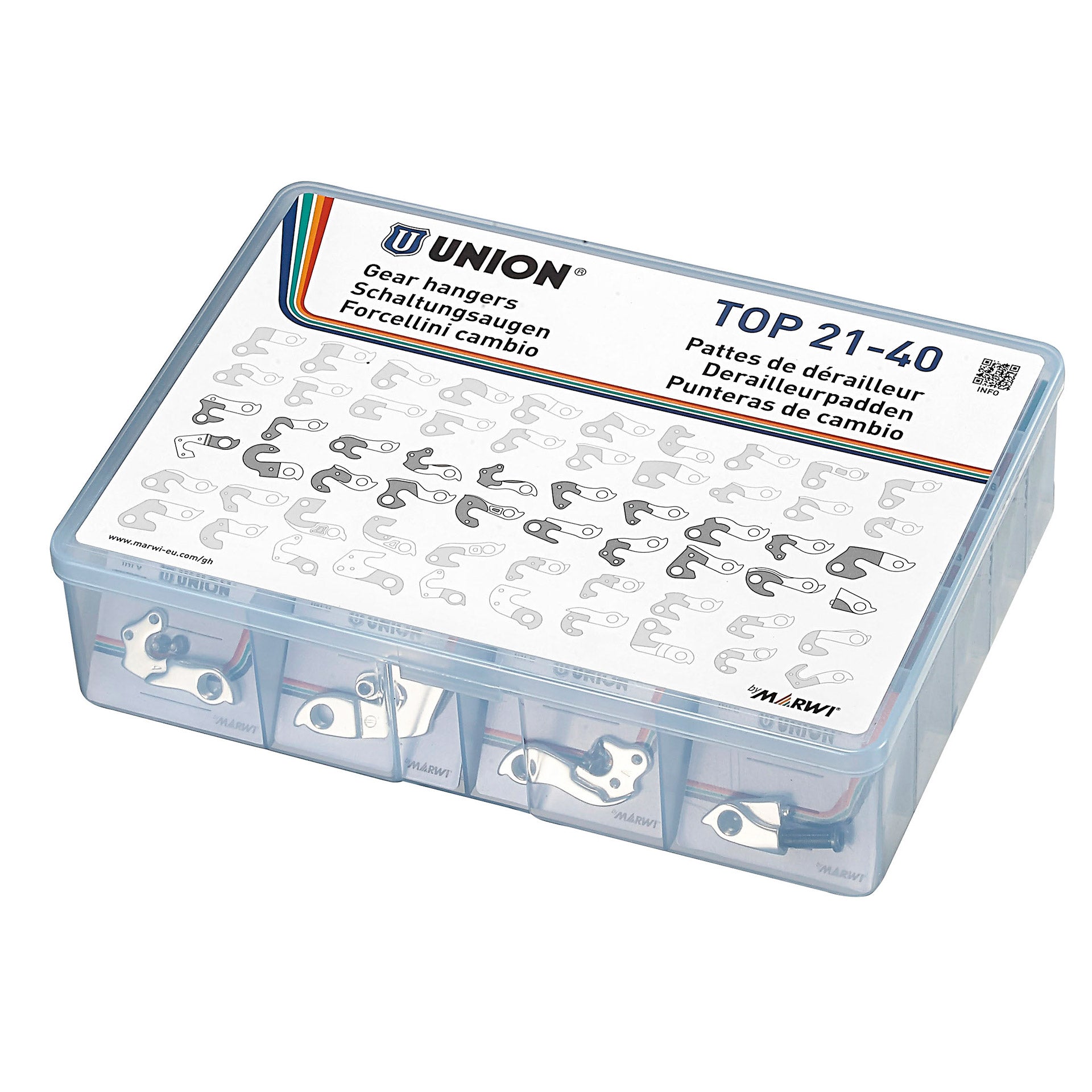Union Boîte d'assortiment pattes de dérailleur top 21-40