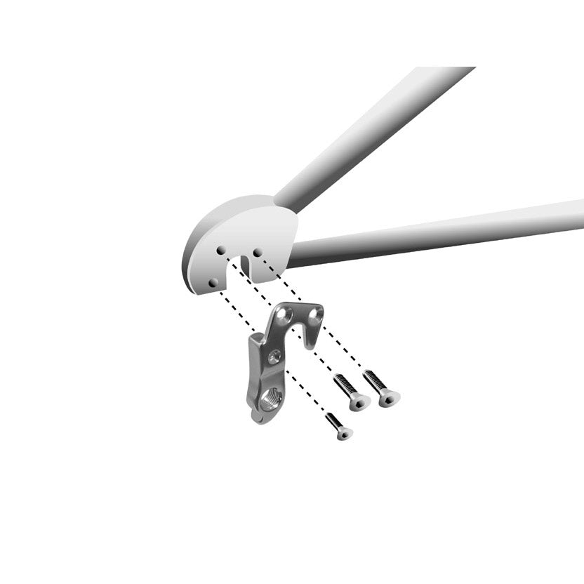 Patin de dérailleur GH-051 avec jeu de vis M4x0,7 + M3x0,5