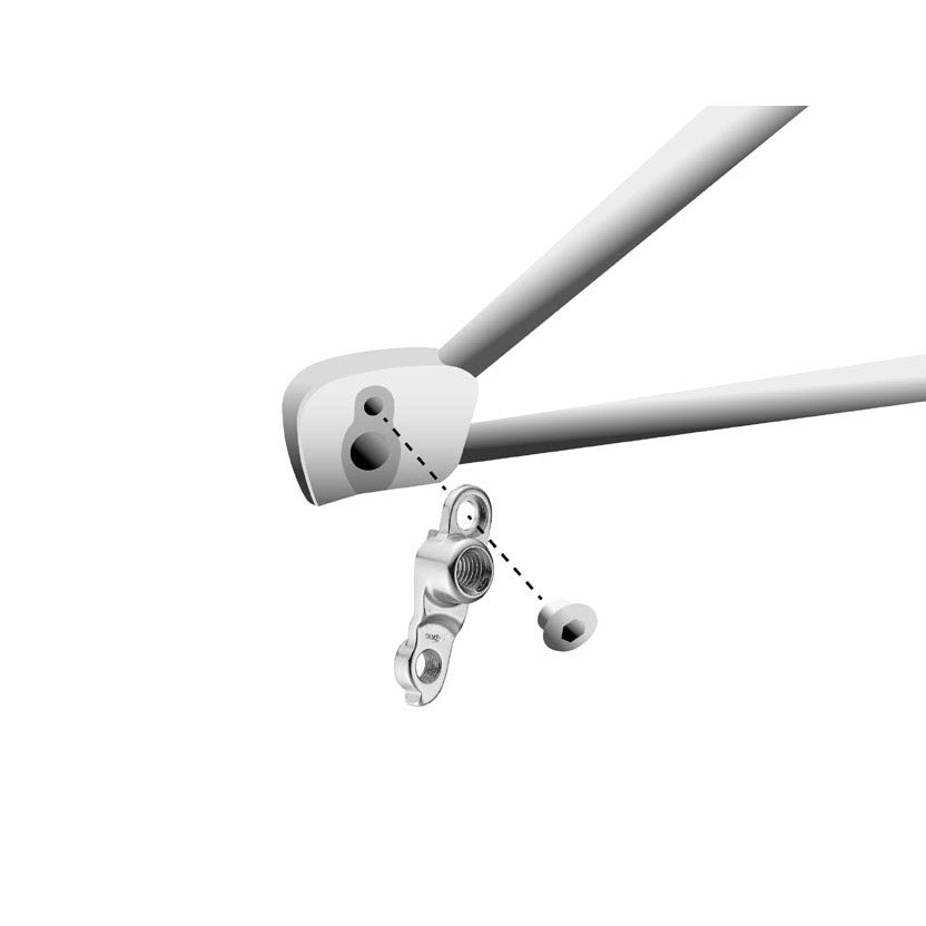 Patin de dérailleur union GH-087 avec jeu de vis M8x0,75