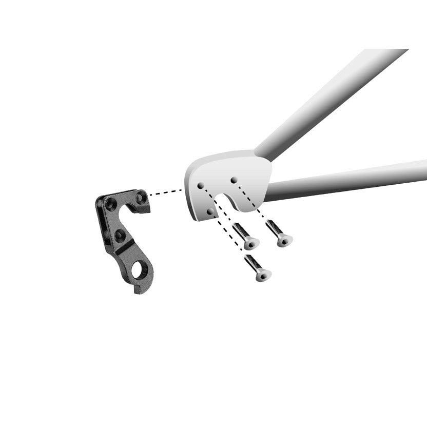 Patin de dérailleur GH-107 avec jeu de vis M3x0,9