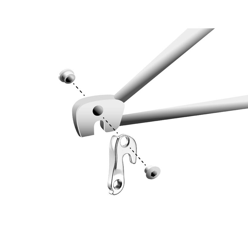 Patin de dérailleur union GH-132 avec jeu de vis M8x0,75