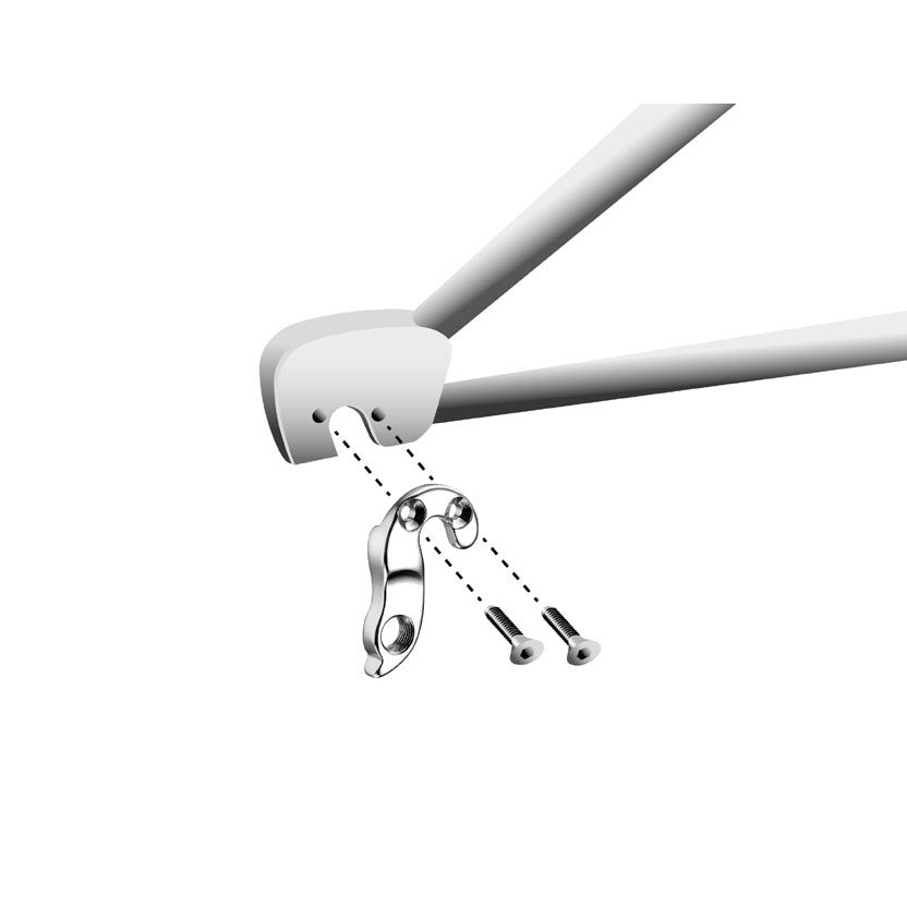 Patin de dérailleur union GH-135 avec jeu de vis M4x0,7