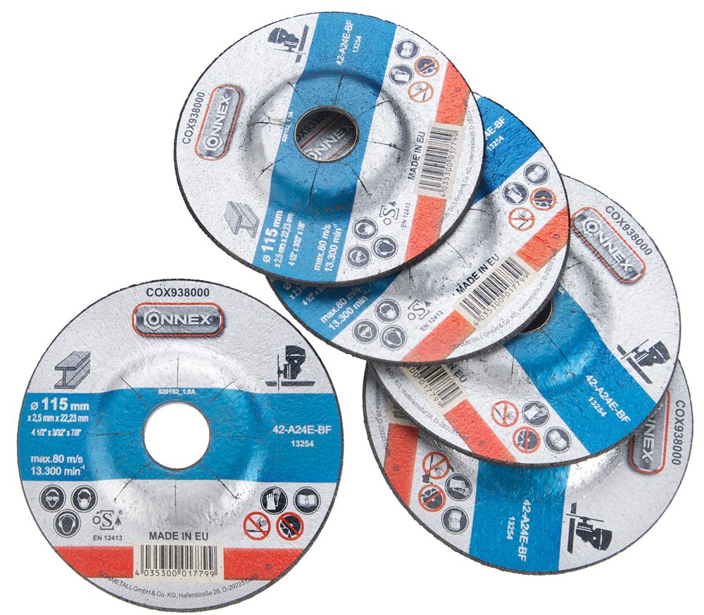 Connex set 5x disque abrasif métal 115mm - cox938005