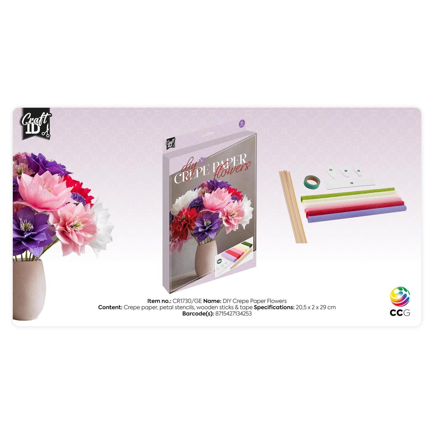 Creative Craft Group Crepe Craft Flowers