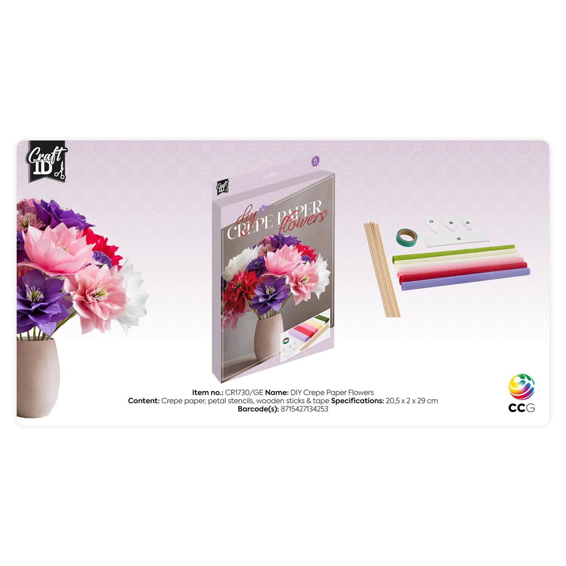 Creative Craft Group Crepe Craft Flowers