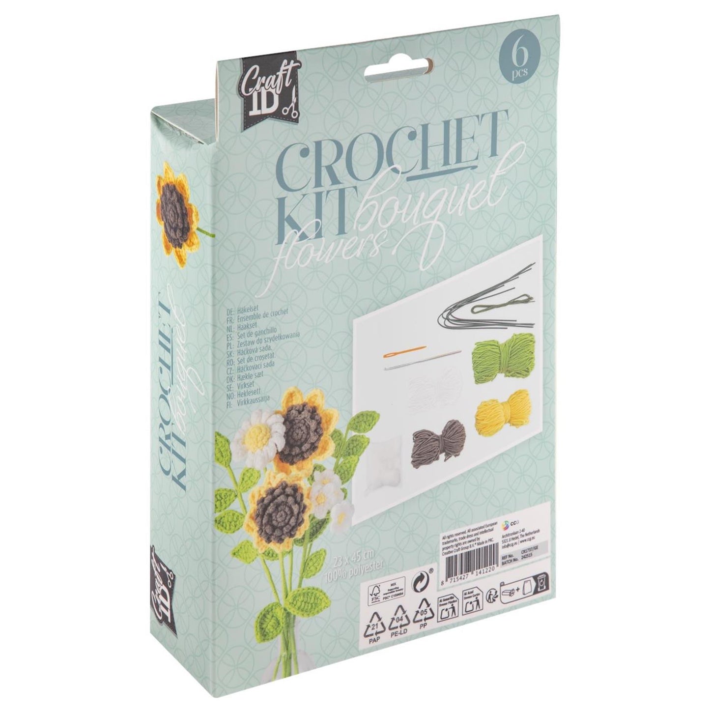Creative Craft Group Hook Package Flower Bouquet 6 tournesols