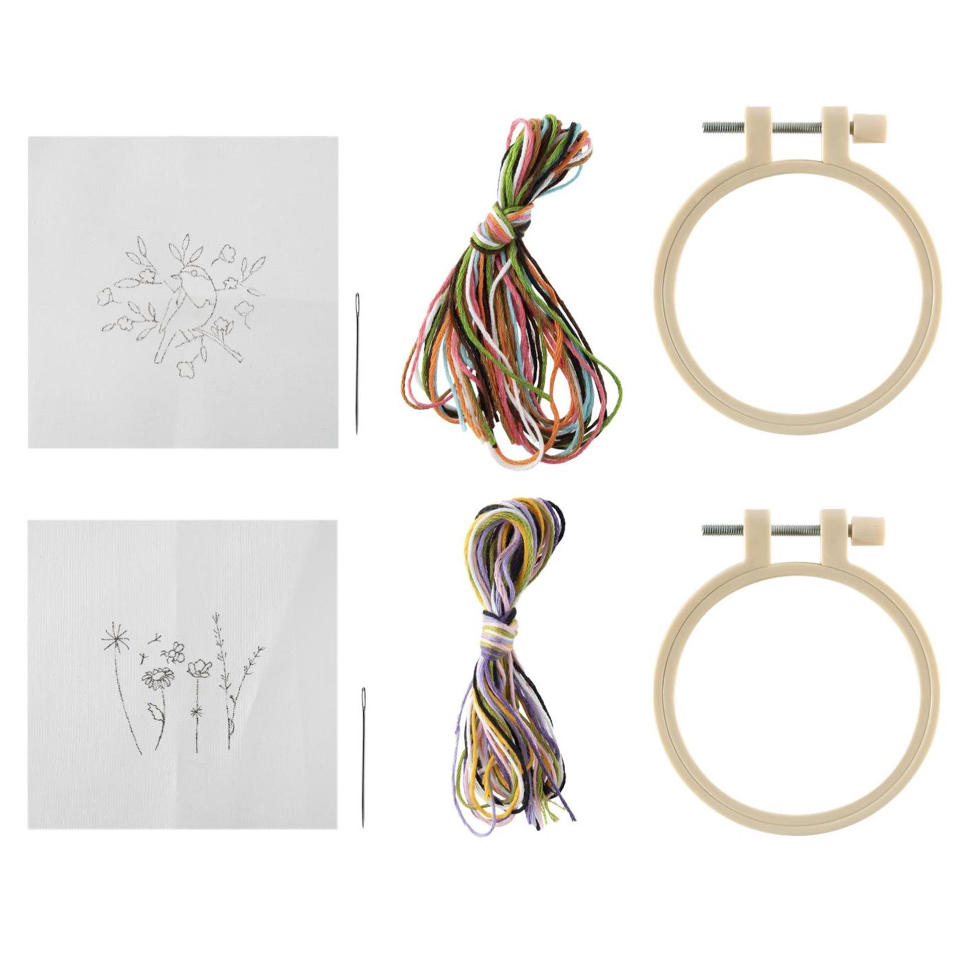 Mini ensemble de broderie Craft id, 2 pièces. ø8,5cm