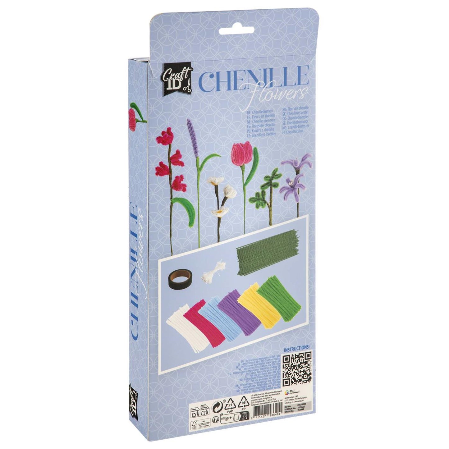 Craft id ensemble de fleurs en chenille 108 pièces