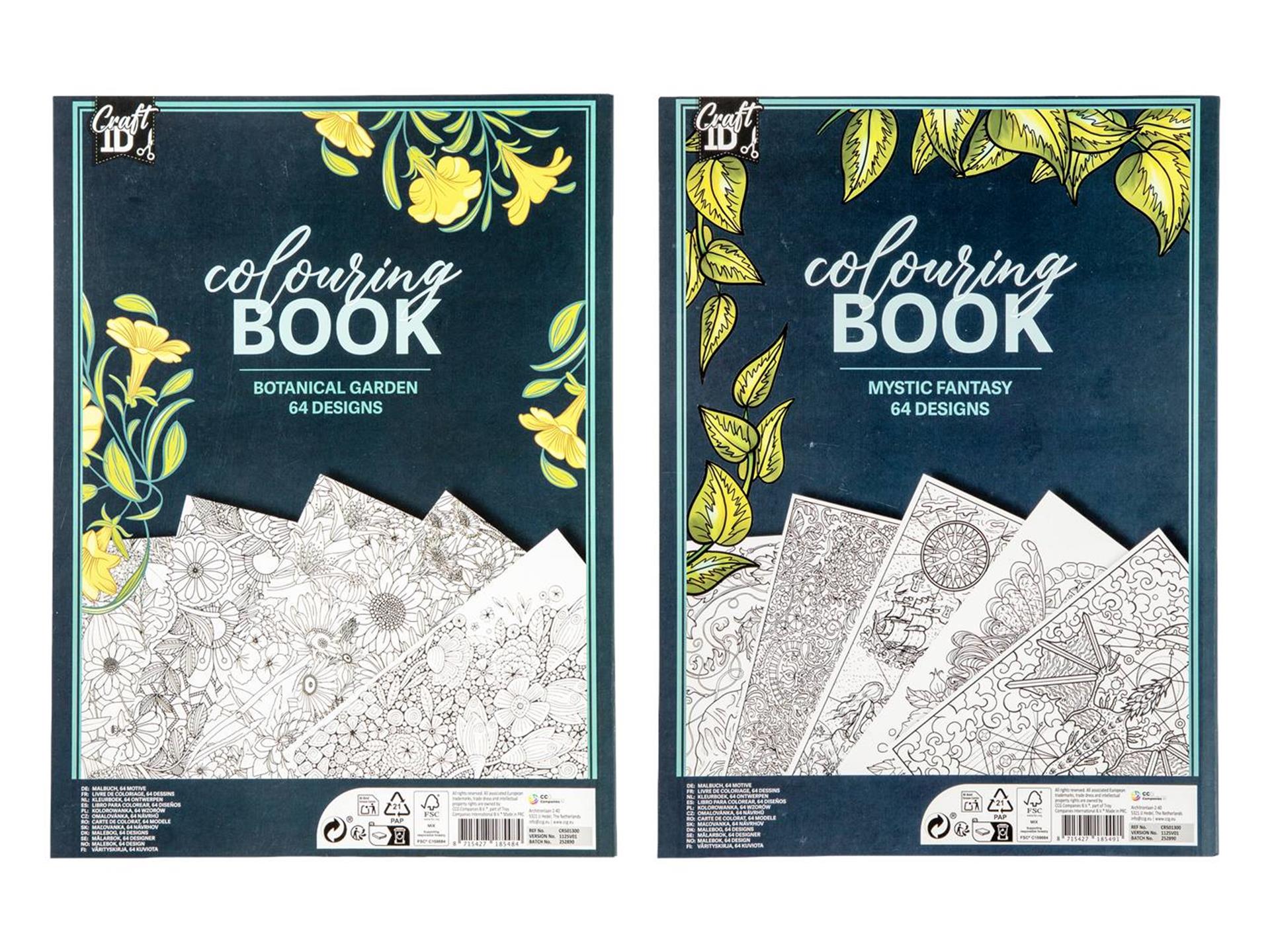 Livre de coloriage Craft id 29,7x22cm, 32 feuilles 2ass