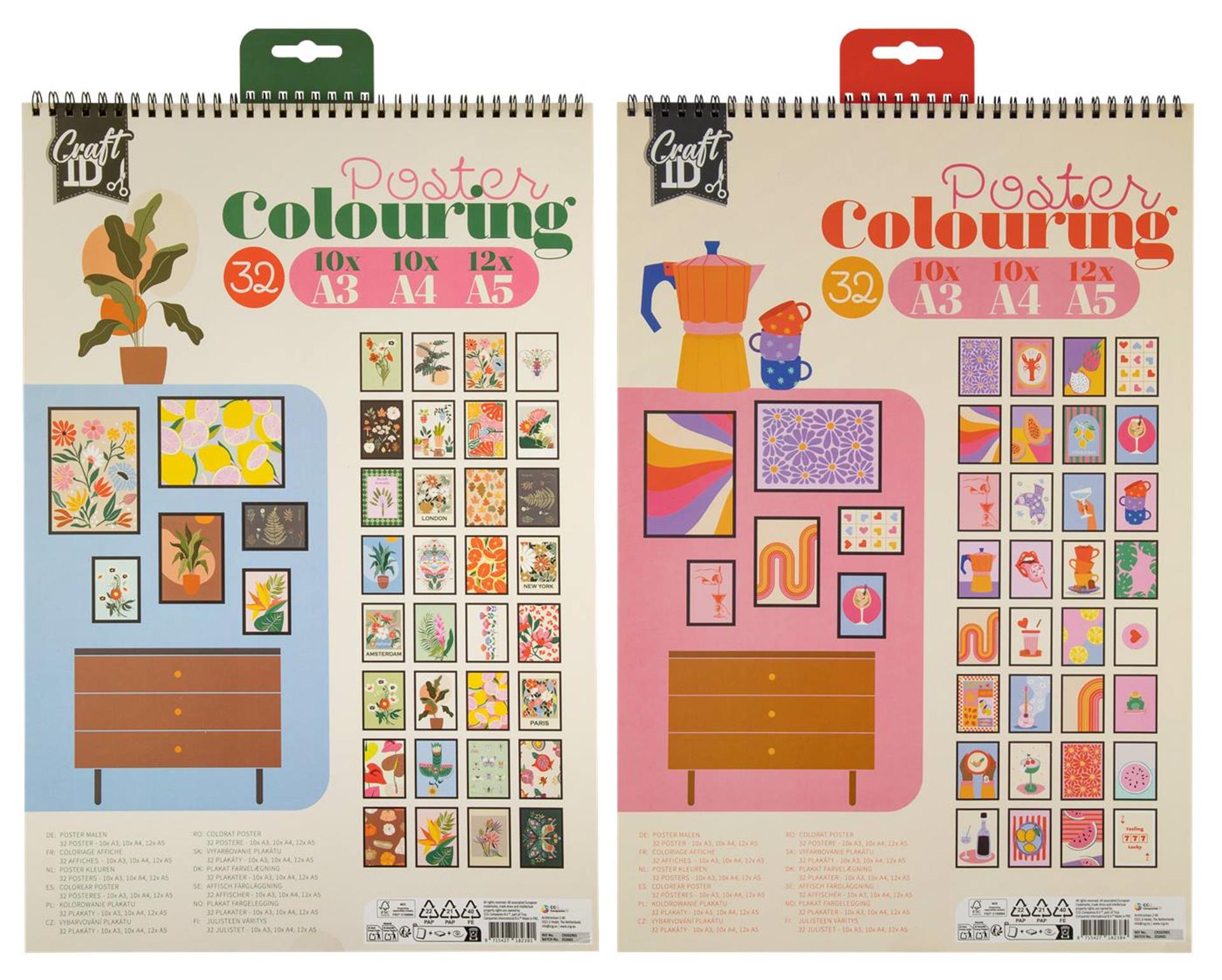 Affiche d'identification artisanale, livre de coloriage format a3