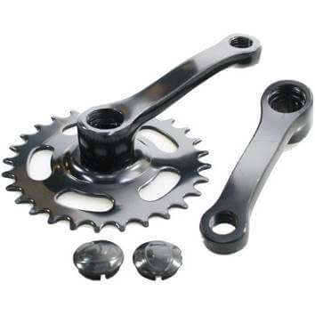 Crank Set 28 tands 102 mm Longueur de manivelle Black1828102-STZW