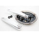 Lasco Crankset 24 34 42t Silver Black Spread -4 mm