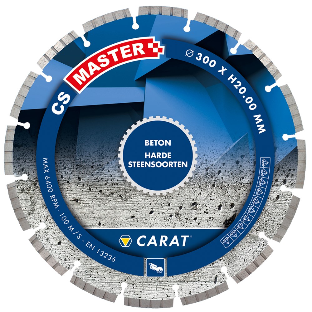 Lame de scie diamantée Carat ø300x20 cs master béton refroidie à l'eau