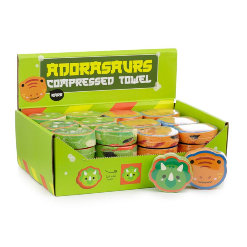 La jolie serviette de voyage compacte de dinosaure d'adoramal