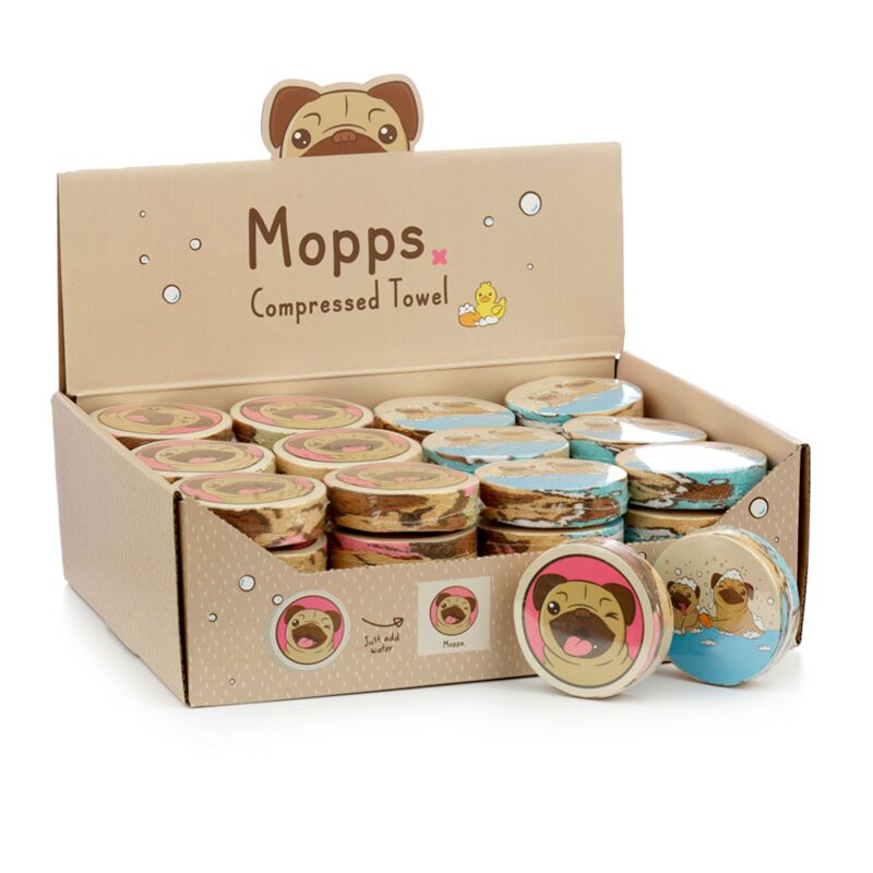 Serviette de voyage compacte PUG MOPPS