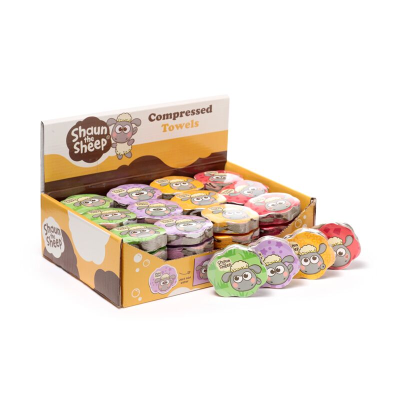 Kawaii shaun le bois de voyage compact de moutons
