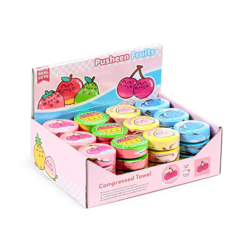 Pousser les fruits de chat serviette de voyage compacte