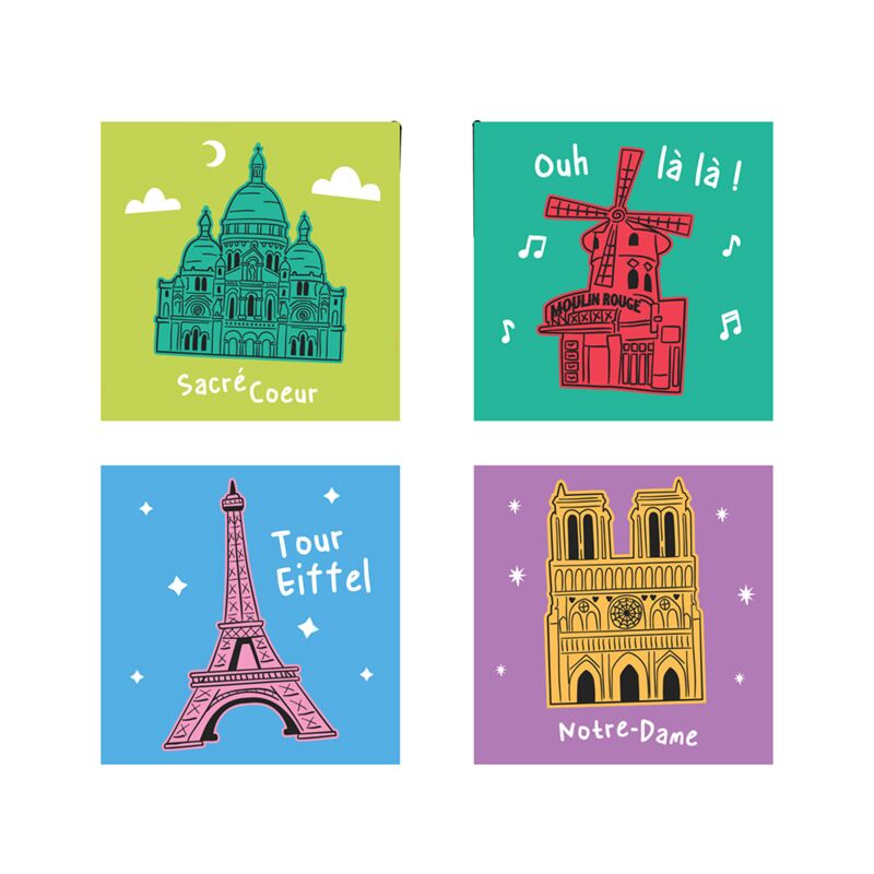 Serviette de voyage compacte Je t'aime paris
