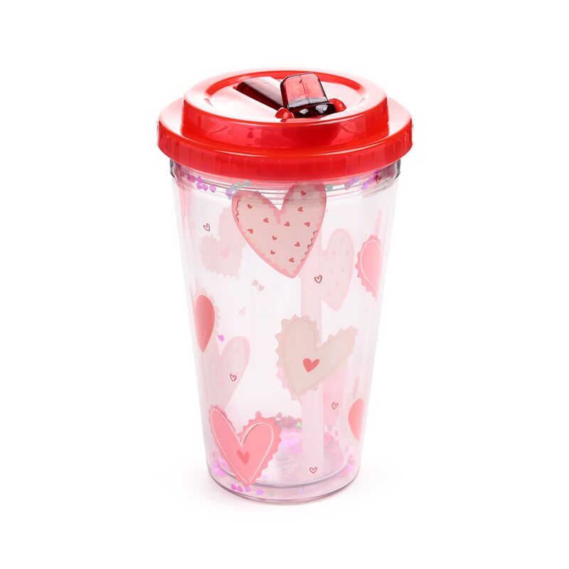 Tasse à double paroi durable et incassable Amore Hearts