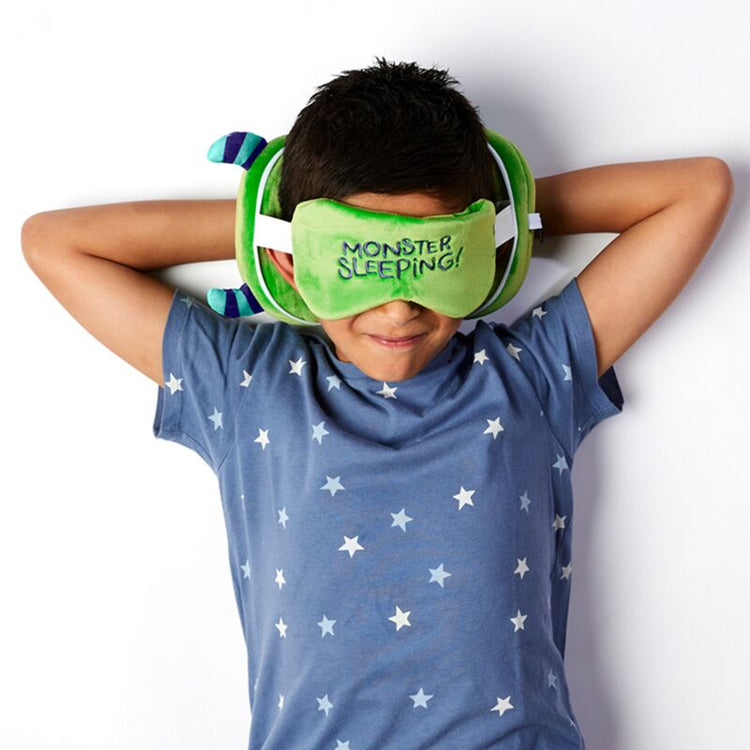 RelaxEazzz Pluche Monstarz Monster Around Travel Will Sleep Mask - Green