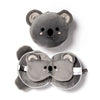 Adoramals en peluche koala autour du masque de sommeil du coussin de voyage