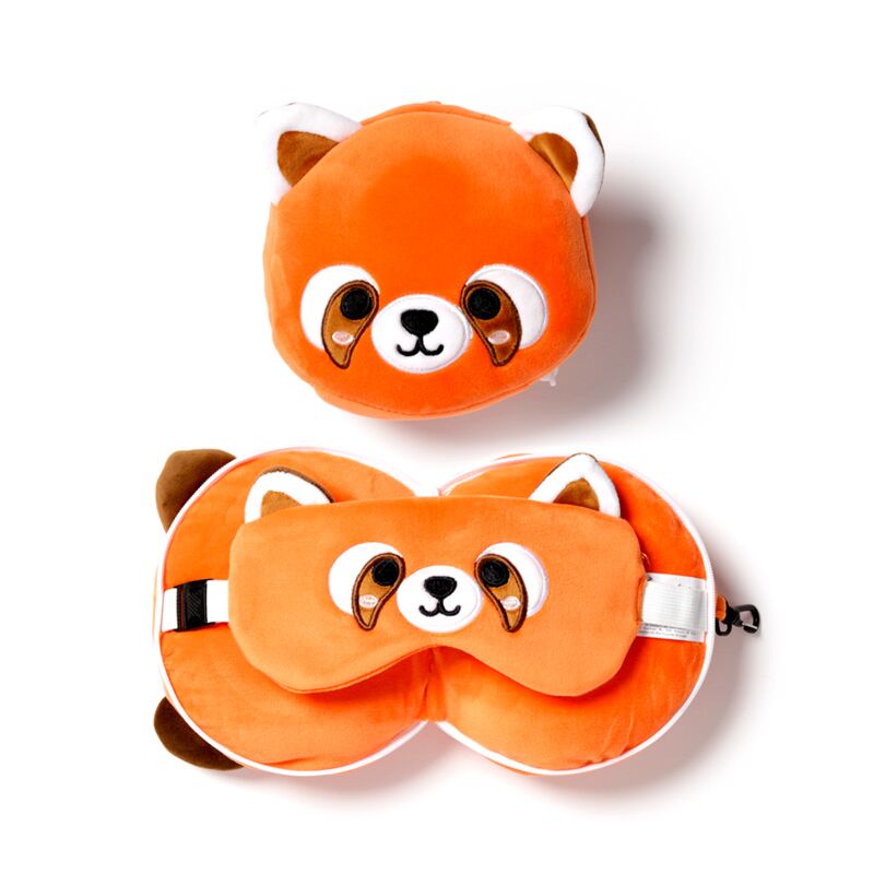 RelaxEazzz Plance Red Panda autour du masque de sommeil