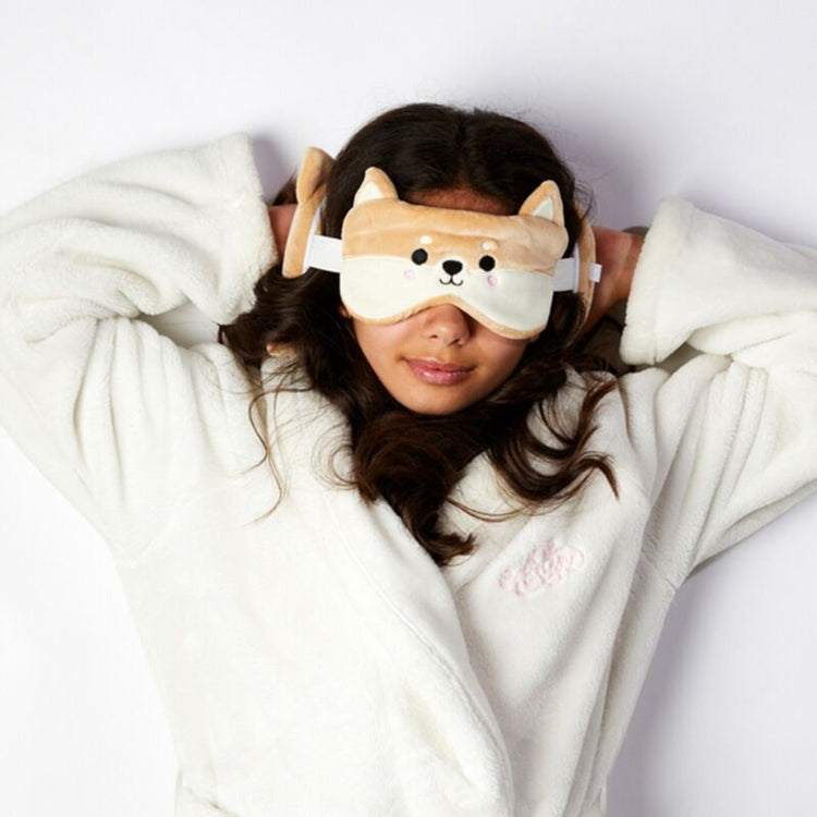 Relaxeazzz Pluche Shiba Inu autour du voyage de voyage Slaapmask