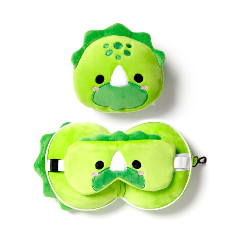 RelaxEazzz Dinosaurus autour du coussin de voyage Masque de sommeil