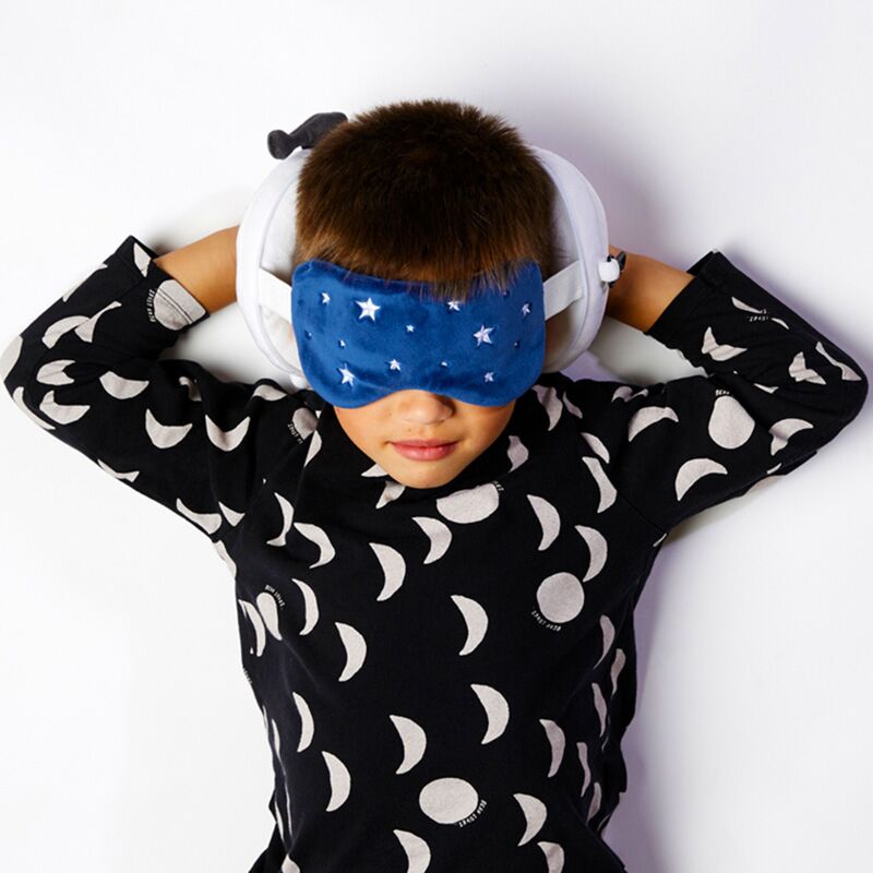 RelaxEazzz Space Voyage autour de Masque de sommeil de coussin de voyage en peluche