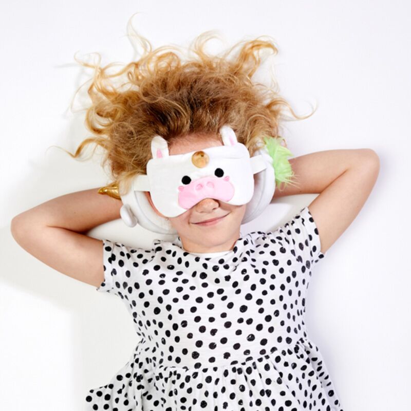 RelaxEazzz Unicorn autour du masque de sommeil du coussin de voyage
