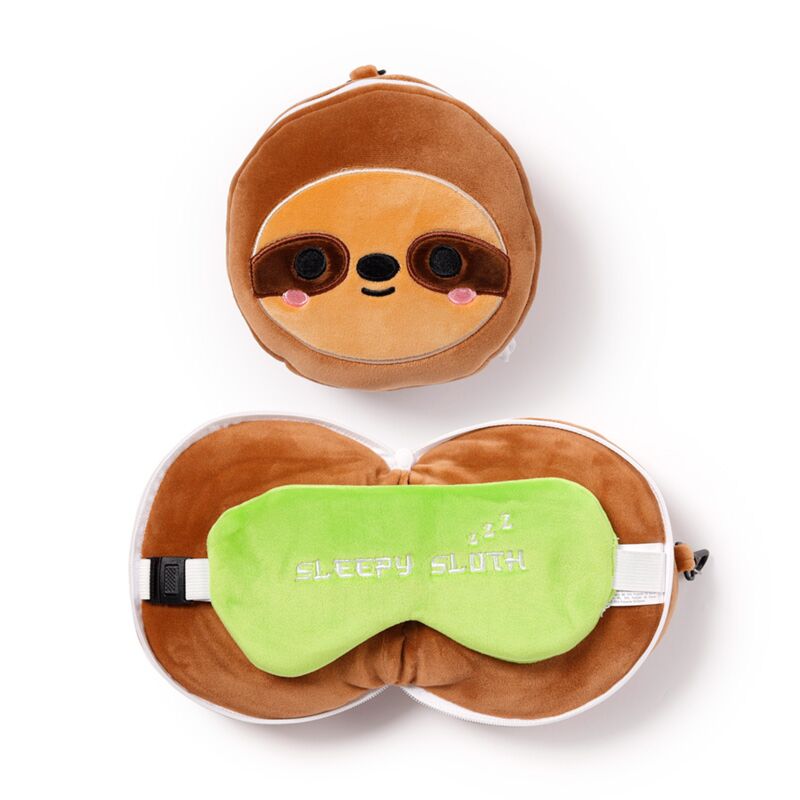 Relaxezzz Pluche paresse autour du masque de sommeil du coussin de voyage