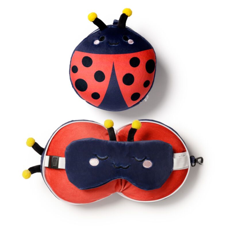 RelaxEazzzz Adorabugs Ladybug autour du coussin de voyage Masque de couchage