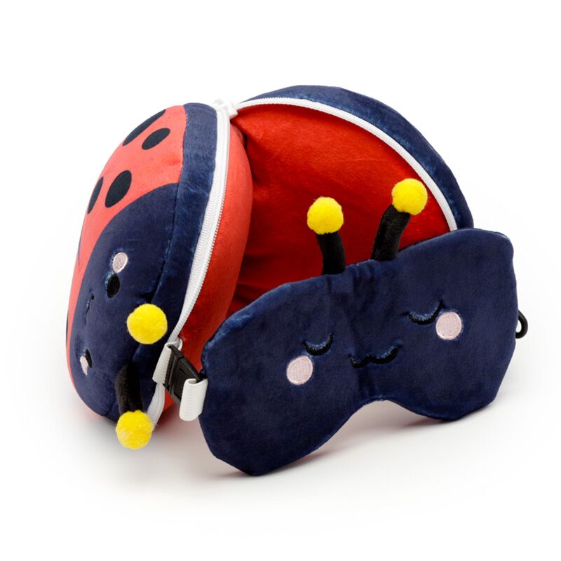 RelaxEazzzz Adorabugs Ladybug autour du coussin de voyage Masque de couchage