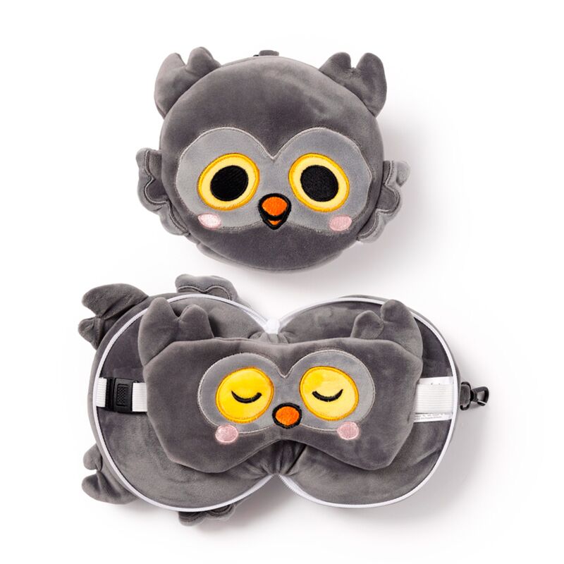 RelaxEazzz Adoramals Winston de Owl Autant Travel Pillow Sleeping Mask