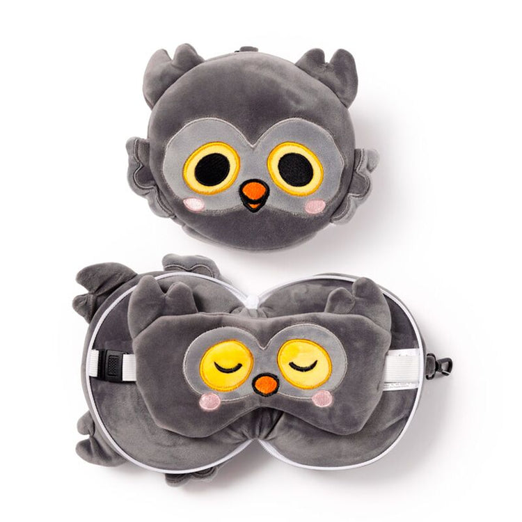 RelaxEazzz Adoramals Winston de Owl Autant Travel Pillow Sleeping Mask