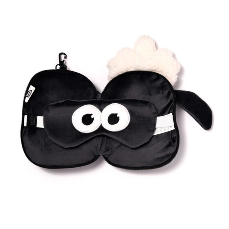 Relaxeazzz Shaun les moutons autour du masque de sommeil du coussin de voyage
