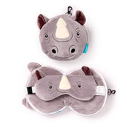 Rhino relaxezezzz autour du coussin de voyage Masque de sommeil - afbeelding 1