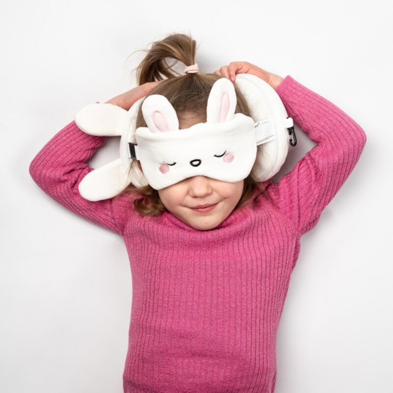 RelaxEazzz Adoramals Frances Het Rabbit autour du Masque de sommeil de voyage