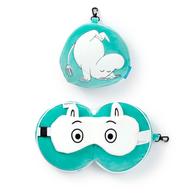 RelaxEazzz Moomin autour du Masque de sommeil du coussin de voyage