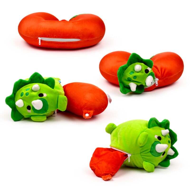 Swapseazzzz adorasaurs dinosaurus 2-en-1 oreiller de voyage en peluche