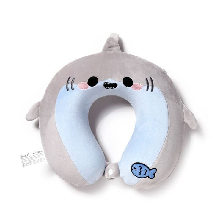 Relaxeazzz Archie de Haai Adoramals Pluche Memory Foam Neck Cushion