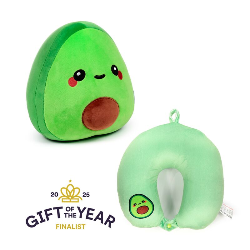 Swapseazzz foodiemals pedro de avocado 2-en-1 oreiller de voyage en peluche