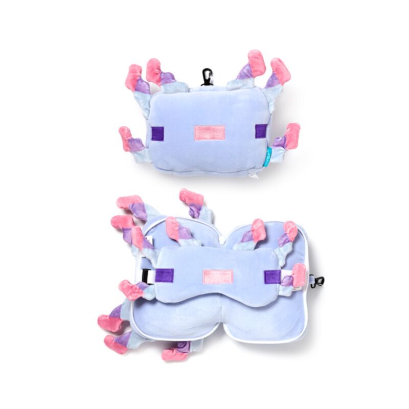Relaxeazzz minecraft axolotl autour du masque de sommeil du coussin de voyage