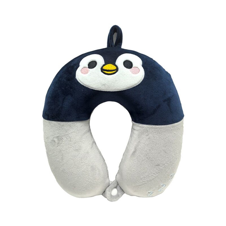 Oreiller de voyage pour enfants Relaxeazzz Adoramals Chip le pingouin