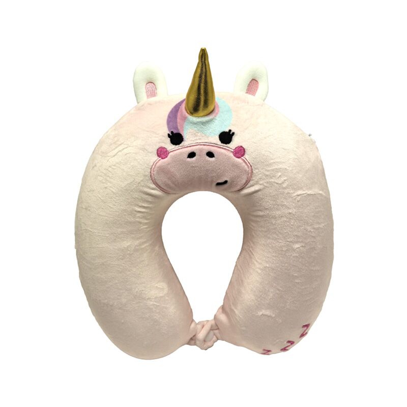 Relaxeazzz adoracorns bella la licorne oreiller de voyage pour enfants