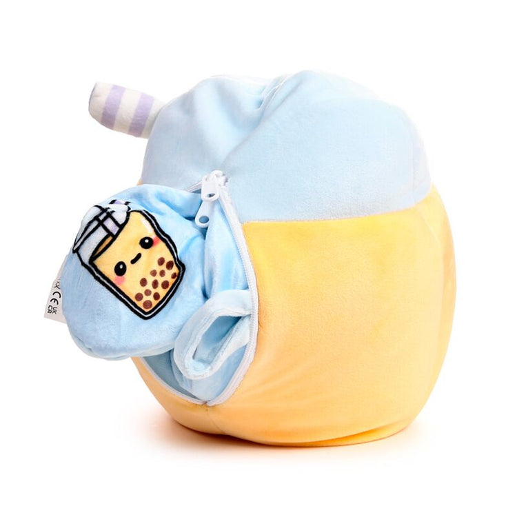 Swapseazzz foodiemals Boba de Bubble Tea Oreiller de voyage en peluche 2 en 1