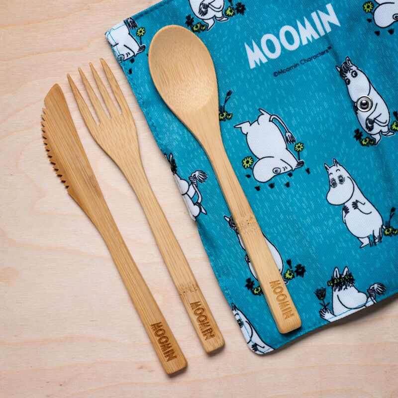Moomin - Ensemble de couverts de bambou à 6 pièces 100% naturels