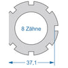 Outil de cycle cycplus.Tool 2 faces T8 37.1 T12 24.0